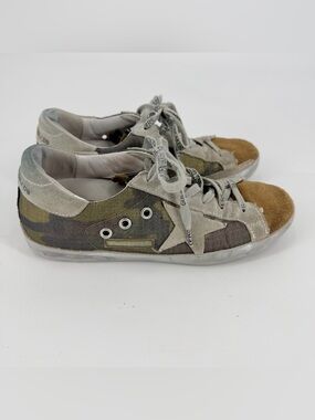Golden Goose Super Star Camo Sneakers Size 37